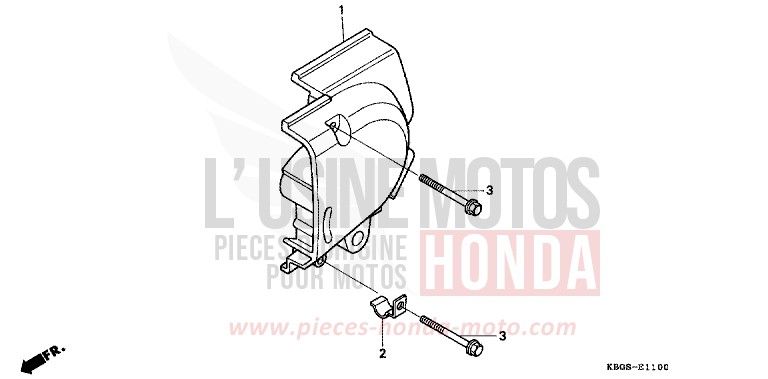 HINTERE ABDECKUNG, LINKS von CB Two Fifty NOIR (NH1) von 1999